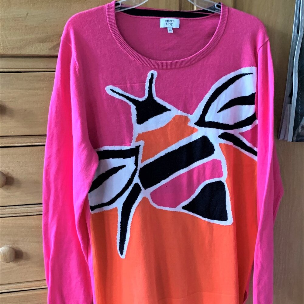 Crown & Ivy Cotton Fun Summer Sweater XL